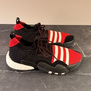 adidas Trae Young 2 Sneakers Mens US 9.5 Black Red White Boost New